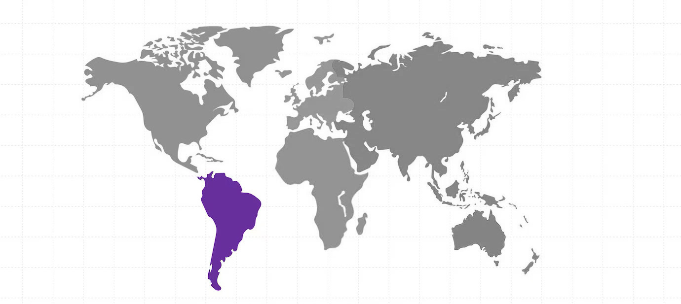 Accéder aux pays d'>Amérique du Sud